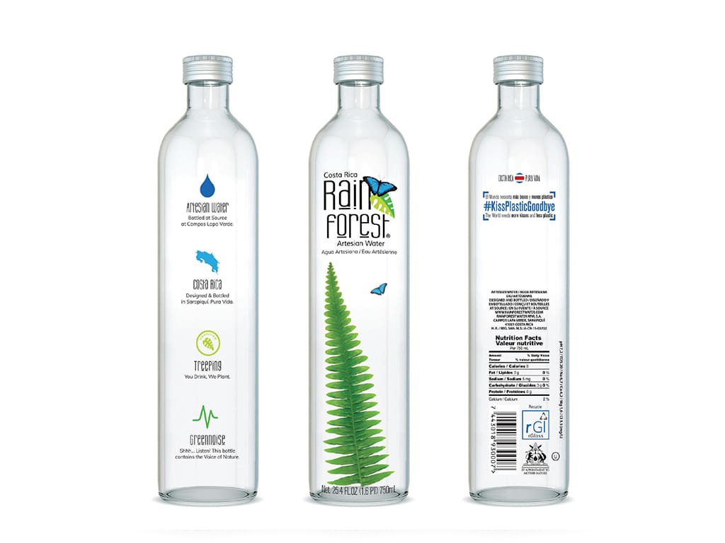 Rainforest Water 750 ml Aluminum Bottle