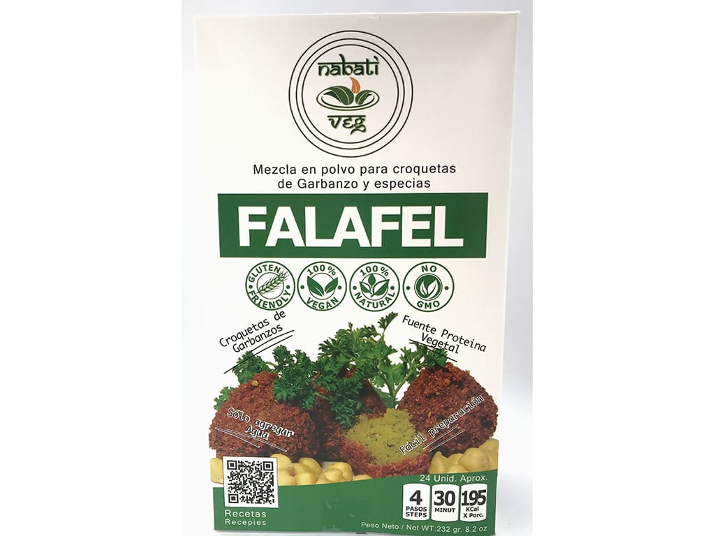 Premezcla en polvo para preparar croquetas de garbanzos y especies (falafel)