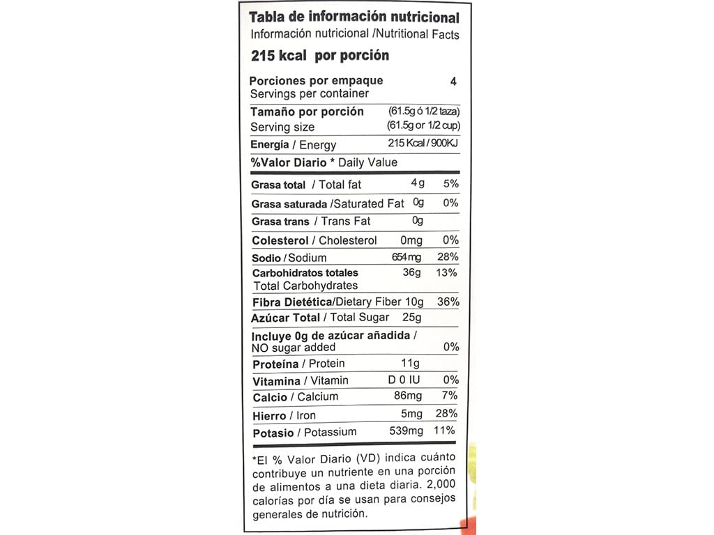 Premezcla en polvo para elaborar dip de garbanzo