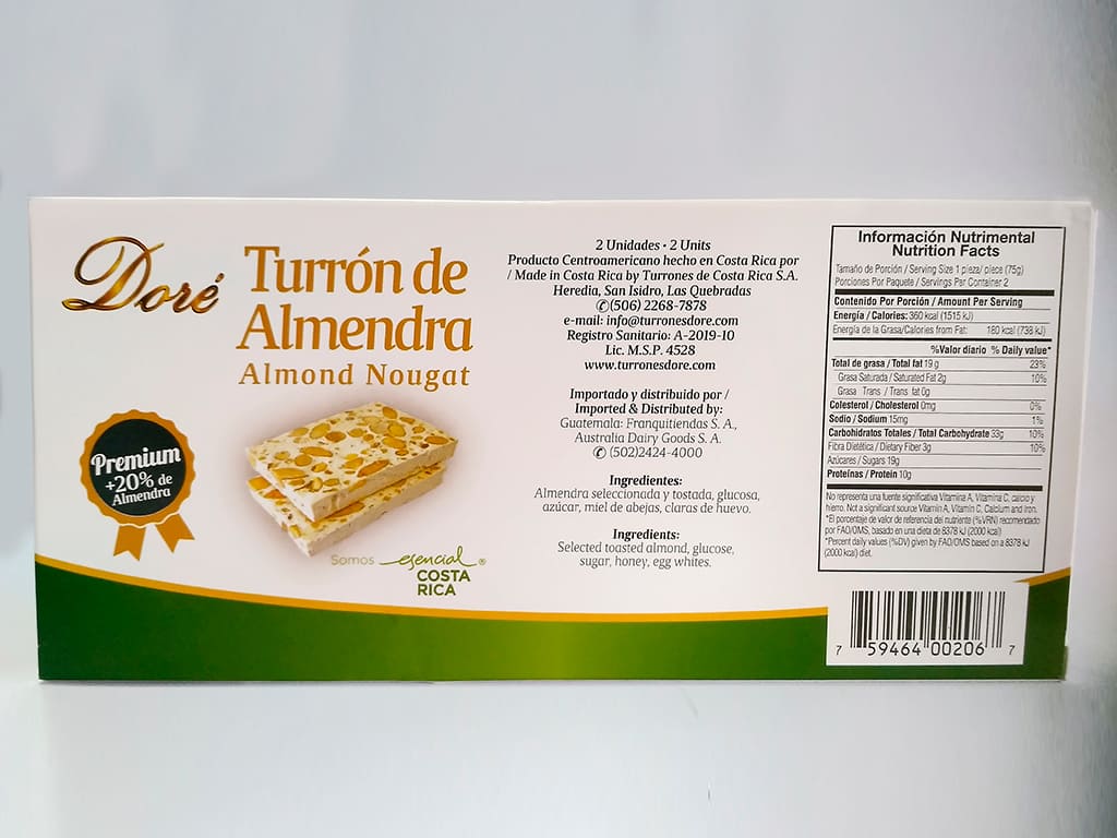 ALMOND NOUGAT PREMIUM 150G DORE